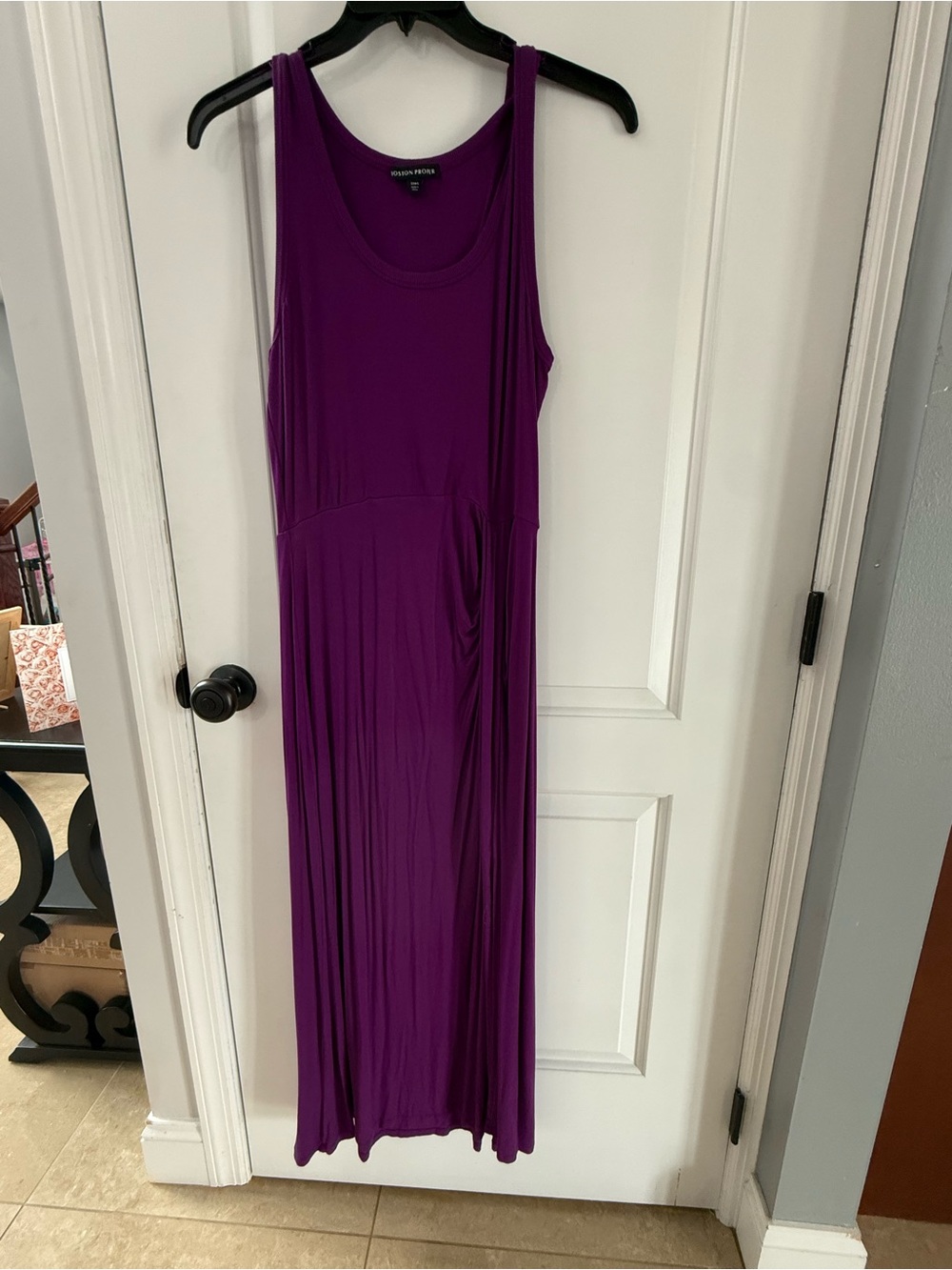 Boston Proper Purple Sleeveless Maxi Dress